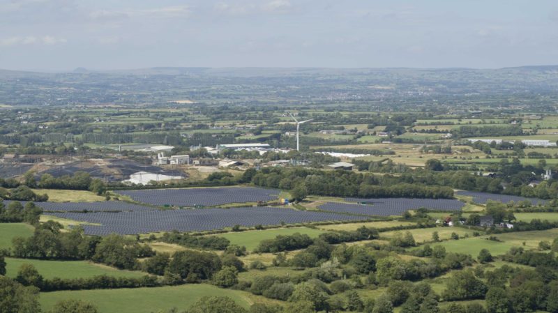 Brett Martin's solar farm and wind turbine