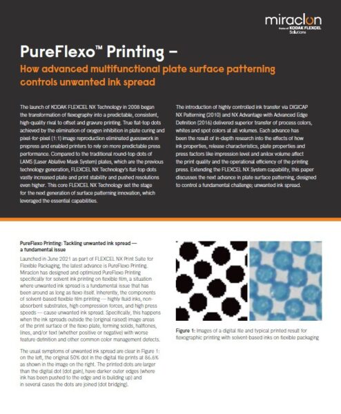 Miraclon PureFlexo Printing white paper March 2022