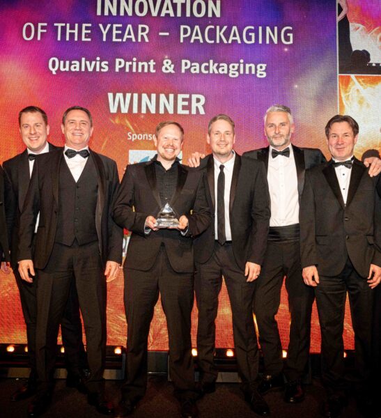From left to right: Richard Hulme –Sun Chemical UK and Nordic  Business Director Liquid inks, Specialities and Publications, Nicolas Betin – Sun Chemical Director of Product Strategy EMEA, Packaging Inks & Materials & Global Sustainability Business Leader, Marcus Short – Managing Director, Qualvis Packaging, Richard Pacey - Sales Director, Qualvis Packaging, Jim Buchanan – Sun Chemical Product Director Sheetfed Systems, Colin Ronald – Sun Chemical  UK Sales Account Executive From left to right: Richard Hulme –Sun Chemical UK and Nordic  Business Director Liquid inks, Specialities and Publications, Nicolas Betin – Sun Chemical Director of Product Strategy EMEA, Packaging Inks & Materials & Global Sustainability Business Leader, Marcus Short – Managing Director, Qualvis Packaging, Richard Pacey - Sales Director, Qualvis Packaging, Jim Buchanan – Sun Chemical Product Director Sheetfed Systems, Colin Ronald – Sun Chemical  UK Sales Account Executive