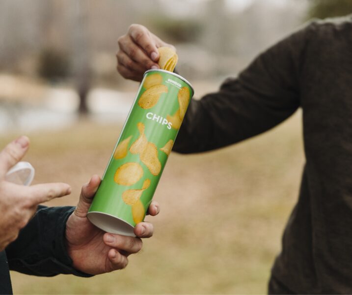 Sonoco Paper Bottom Chip Can Sonoco Paper Bottom Chip Can